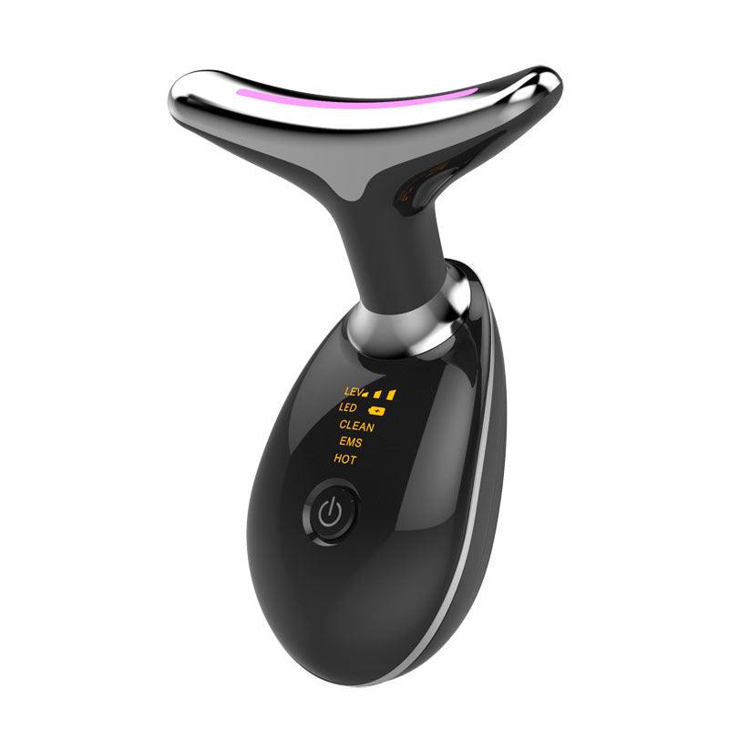 SubliCou appareil de beauté pour cou, technologie massage par vibrations, design ergonomique noir compact