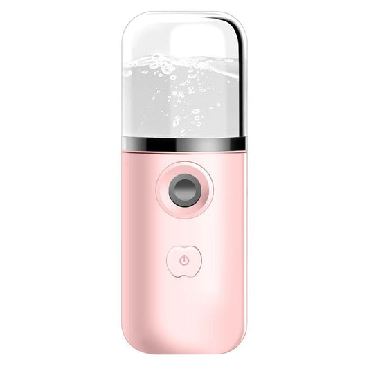 HydraNano facial steamer device in pink with nano steam technology for deep skin hydration