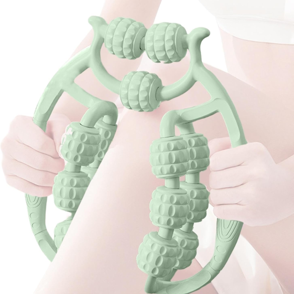 FlexiMass appareil de massage circulaire vert pour détente et amélioration circulation jambes