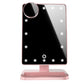 Miroir de maquillage tactile avec 20 LED, haut-parleur Bluetooth et loupe grossissante x10.