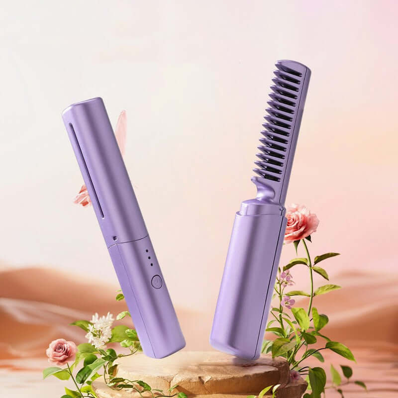 Brosse lissantebouclante pro sans fil à chauffe rapide